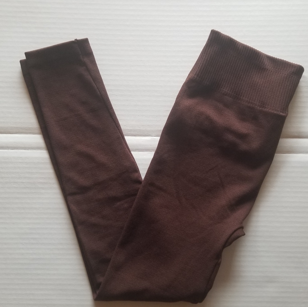 SHOSHOQ WOMENS CHOCOLATE BROWN LEGGINGS